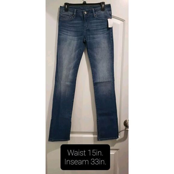 Mavi Jeans Sample New Fit Denim, Split Hem, Blue Medium Wash Size 27 /33 NWT - Picture 1 of 9